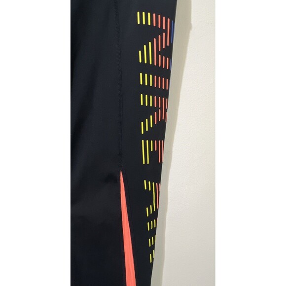 Nike Air Pants Womens Size Medium Black Orange Blue 7/8 Leggings Running Yoga - Picture 2 of 10